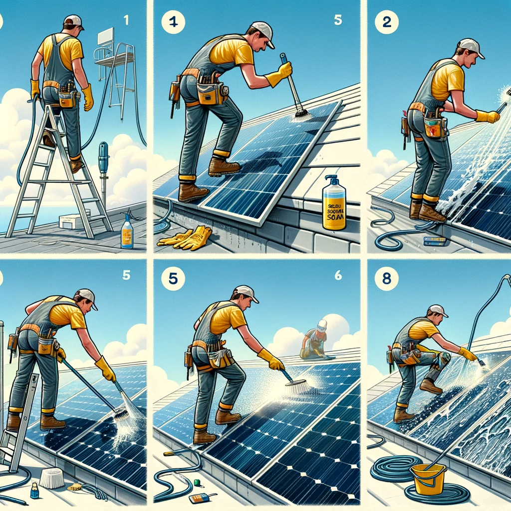 Step-by-Step Cleaning Guide for how to clean solar panels